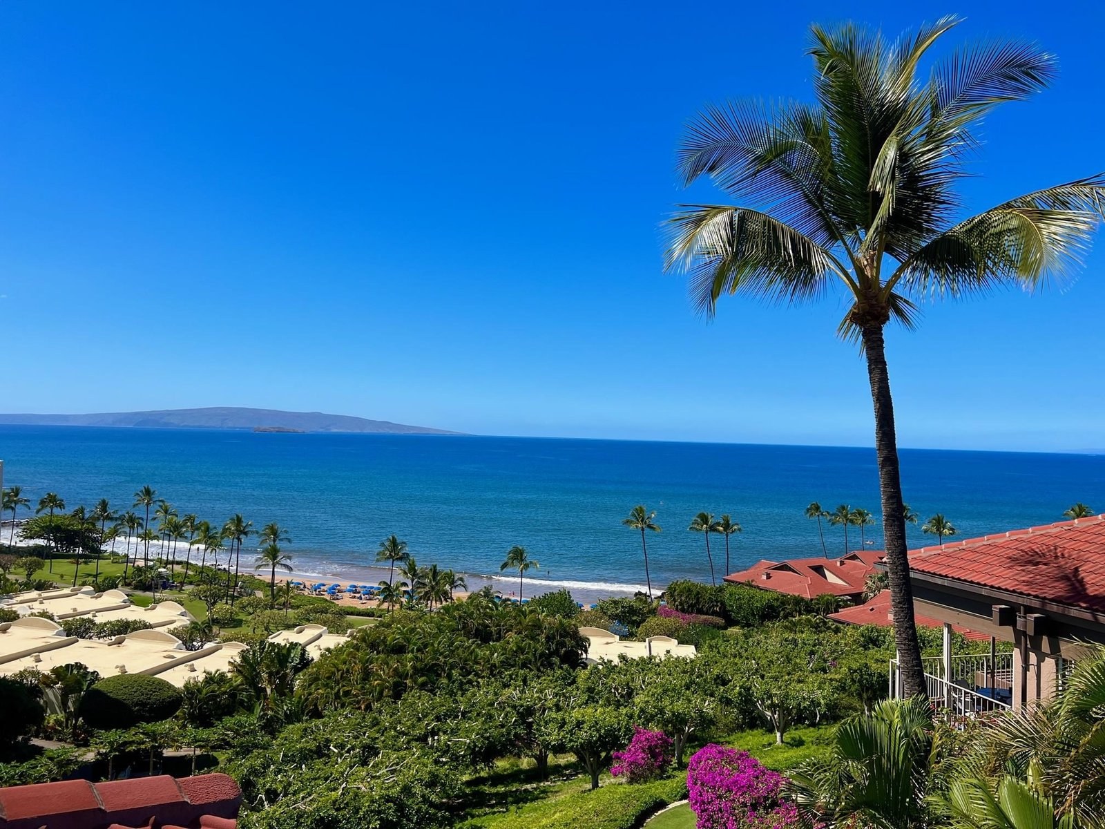 Ocean and resort view from a Wailea, Maui property
